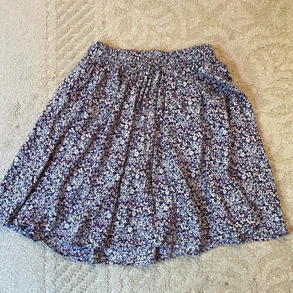 XS Abercrombie & fitch purple, blue, and white floral short skirt